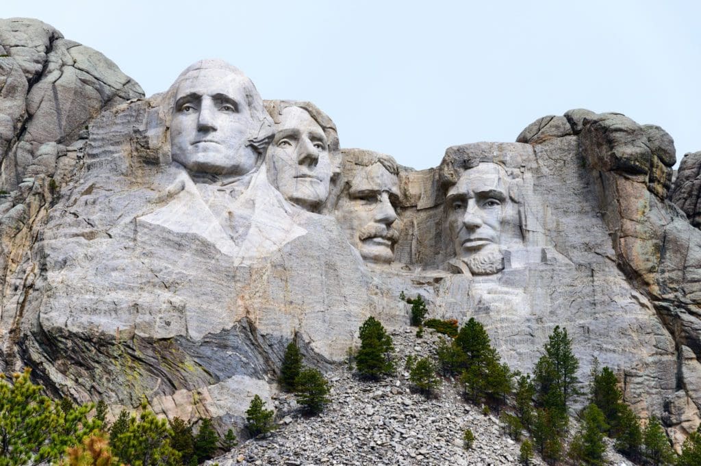 Mt. Rushmore National Monument located near Custer, South Dakota